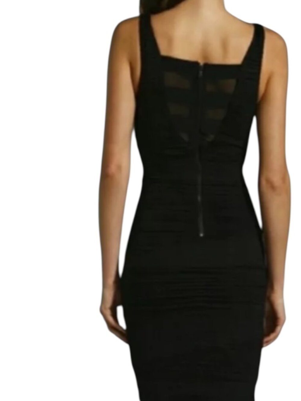 Alice + Olivia Tilly Sleeveless Ruched Dress S Black - Picture 15 of 16